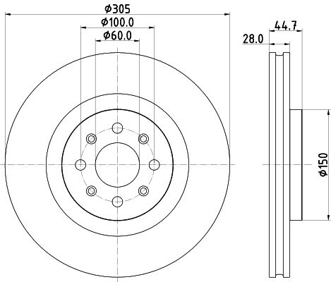 HELLA PAGID Jarrulevy 8DD 355 120-951